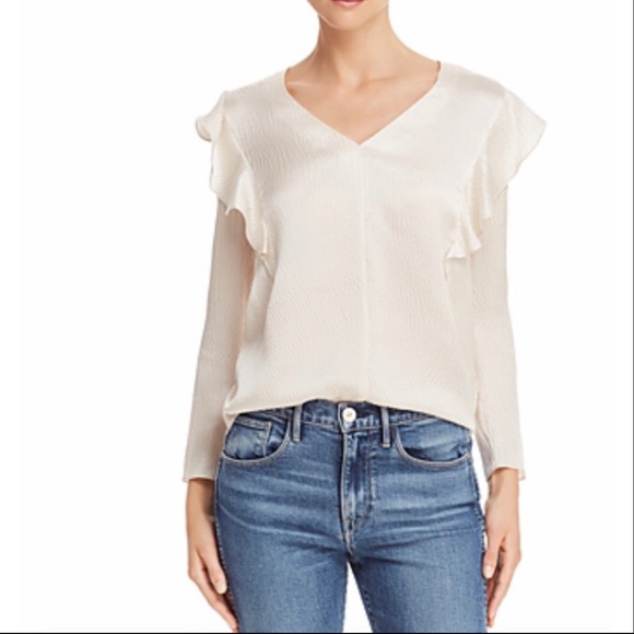 rebecca taylor silk ruffle top